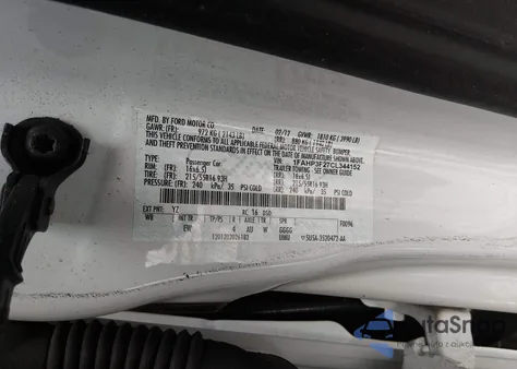 2012 Ford Focus Se z USA, uszkodzony, nr VIN 1FAHP3F27CL344152